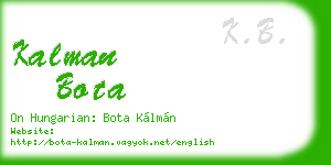 kalman bota business card